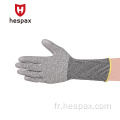 Gants de protection de protection en nylon HESPAX Gants anti-coupe trempé